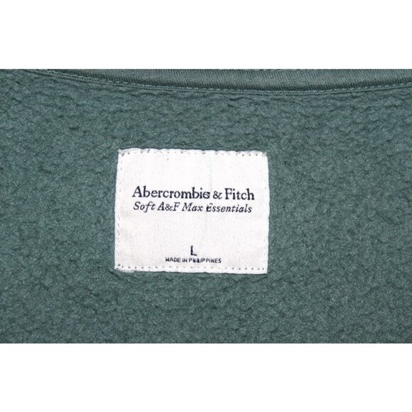 ABERCROMBIE & FITCH Essential Vintage Sunday Half-Zip Pullover in Green (Large) - Picture 6 of 9